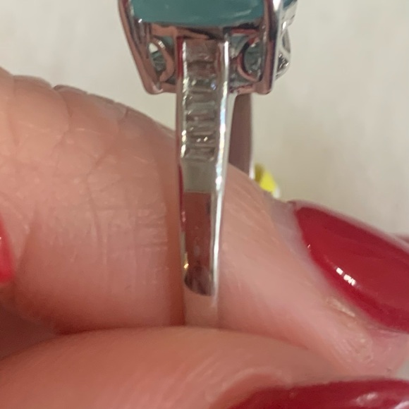 NWT Brand New AAA Premium Grandidierite & Diamond 14K White Gold Rings - Picture 4 of 7